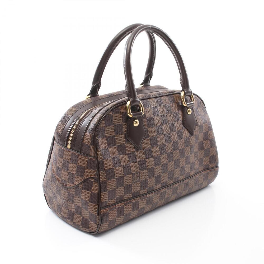Louis Vuitton Leather Duomo Damier Handbag Brown Canvas